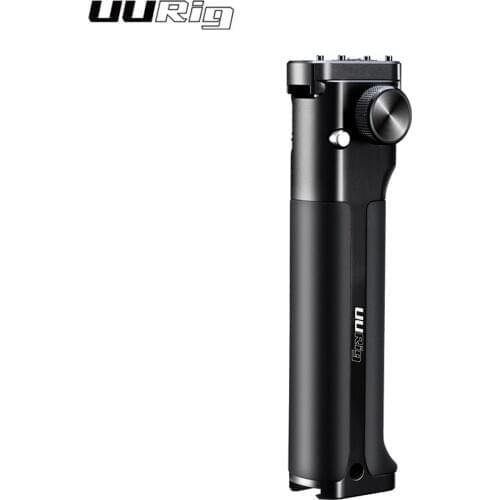 UURig DH14 Gimbal Stabilizer Handle Hand Grip Extension Rod Holder w/ Cold Shoe Mount 1/4 Inch Screw Holes for Zhiyun Weebill-S