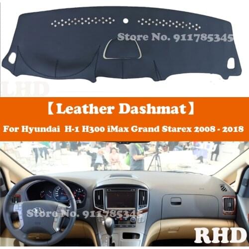 Suede Leather Dashmat Car-Styling Dashboard Cover Pad Sunshade Accessories For Hyundai H1 H-1 H300 iMax Grand Starex 2008-2018