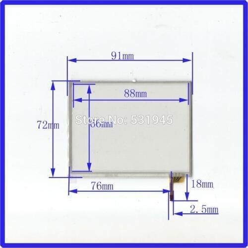 ZhiYuSun New 91mm*72mm original handwritten 4.5 inch car DVD navigation GPS touch screen panel free shipping 91*72