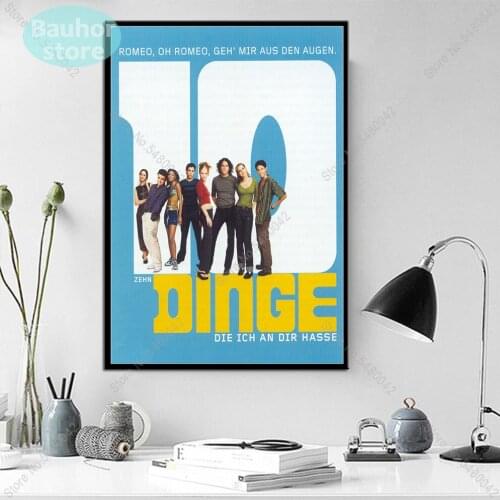 10 Things I Hate About You Poster Movie Canvas Painting Posters and Prints Wall Art Picture for Living Room Home Decoration