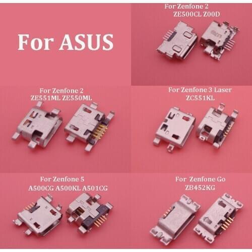 2PCS For ASUS ZenFone 2 ZE551ML ZE550ML ZE500CL 3 Laser ZC551KL 5 A500CG Go ZB452KG Micro USB Charging Port Connector socket