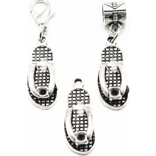 20pcs/lot Alloy Heart Dangle Charms Lobster Clasp Hanging Charm For Bracelet&Pendant Floating Charms Jewelry