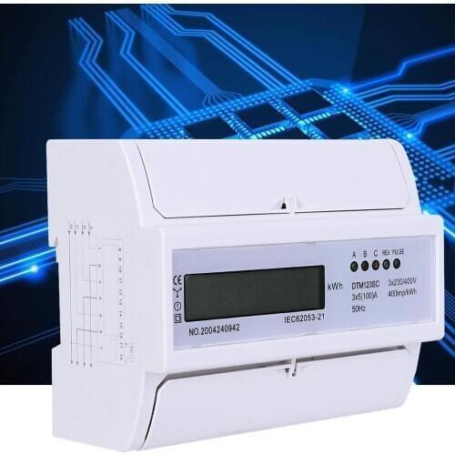 230/400V 5-100A Energy Consumption Digital Electric Power Meter 3 Phase KWh Meter With LCD Digital Wattmeter