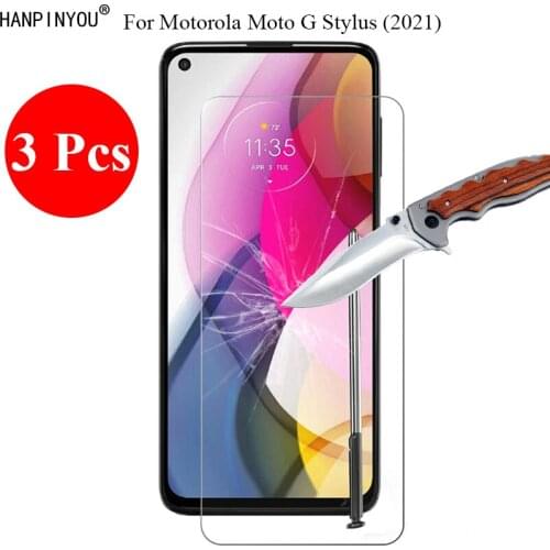 3 Pcs/Lot New 9H 2.5D Tempered Glass Screen Protector For Motorola Moto G Stylus 5G (2021) 6.8" Protective Film + Clean Tools