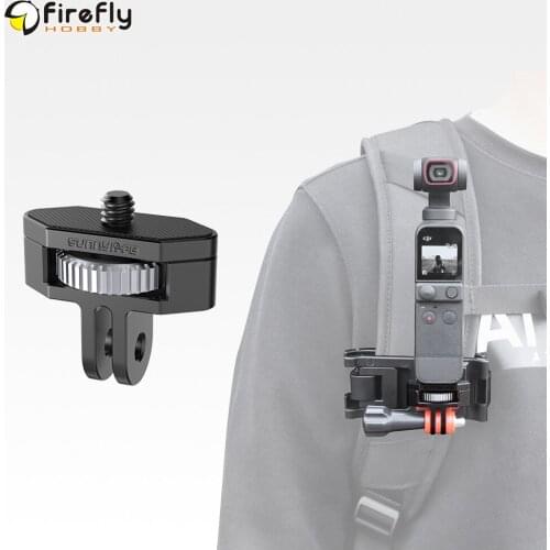 Sunnylife 1/4 GoPro Adapter Aluminium Alloy 360 Rotation Adapters for Pocket 2/FIMI PALM 2/Insta360 One X2/SLR Camera