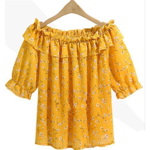 BIRDTREE TB Women's Ruffle Shirts