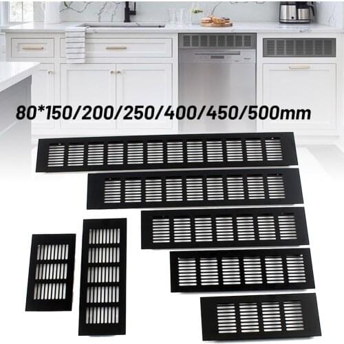 Black Aluminum Alloy Vents Perforated Sheet Air Vent Perforated Sheet Web Plate Ventilation Grille Vents Perforated Sheet