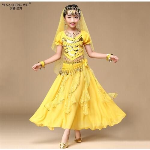 Kids Belly Dance Costumes Set Oriental Dance Girls Belly Dancing India Belly Dance Clothes Child Kids Indian Bellydance Costumes