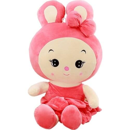 Dorimytrader 100cm 130cm cuddly soft cartoon beauty rabbit plush doll big lovely stuffed anime bunny toy girl present DY61792