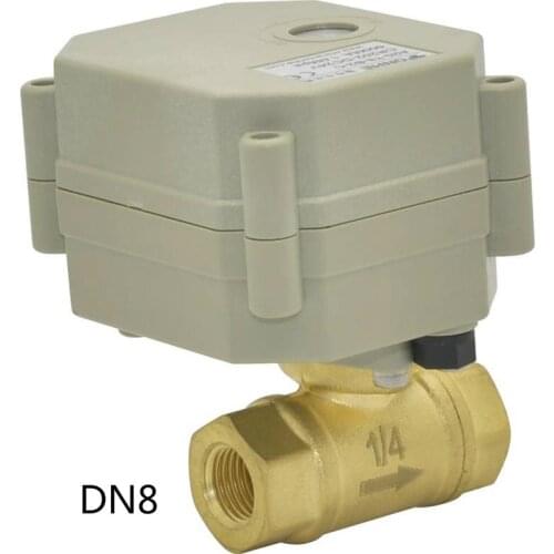 Electric ball valve brass motorized valve 2 way with actuator AC110-230V DN8