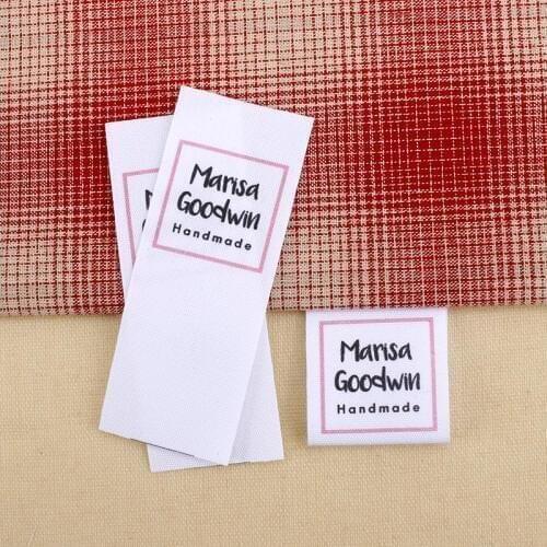 Custom Clothing Labels , Personalized Brand, Cotton printed Tags, Handmade Labels, Logo or Text (MD0340)