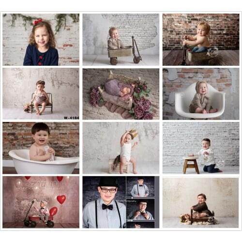 HUAYI Photo Background Newborns Baby Child Photography Backdrops Studio Abstract Solid Brick Wall Texture Photo Backdrop US219