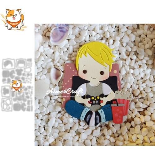 Game console Boy Girl Metal Cutting Dies Mold Scrapbooking Stencil DIY Embossing Craft Die Cuts Card Making New Dies For 2021