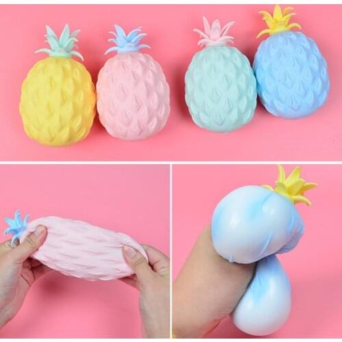 Squeeze Toy Kids Adult Toy Stress Reliever Eco-friendly Fruit Shape TPR Simulation Stress Relief Vent Toy for Home Fun Kids Toy