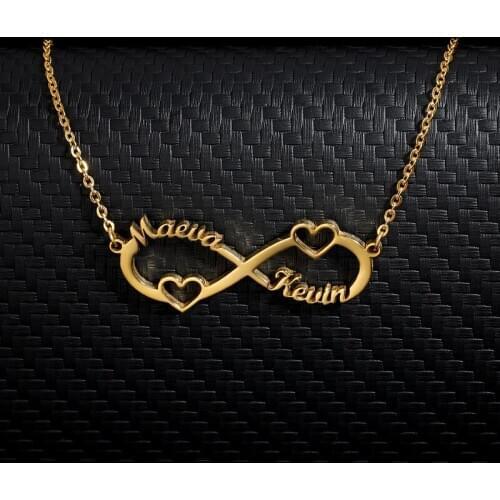 Customize Infinite Name Necklace Unlimited stainless steel Nameplate Collar Personalized Chain Necklace for Women Couple Gifts