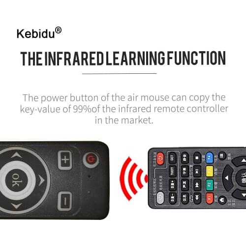 Kebidu 2.4G Wireless Air Mouse Microphone IR Learning MT3 Air Mouse Smart Voice Remote Control for Android TV Box