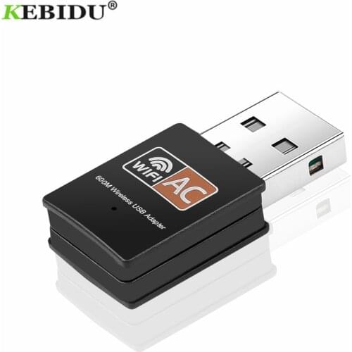 KEBIDU 600Mbps USB WiFi Adapter 2.4GHz 5GHz WiFi Antenna Dual Band 802.11b/n/g/ac Mini Wireless Computer Network Card Receiver
