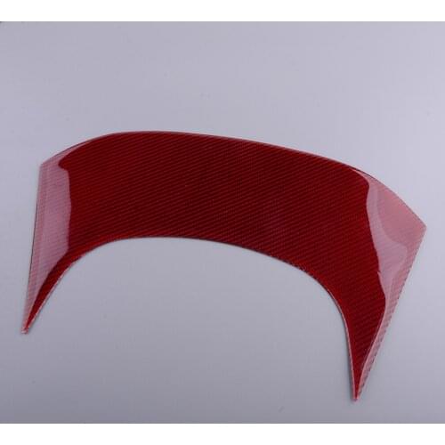 Carbon Fiber Red Rear Central Console Panel Decorative Trim Cover Fit for Chevrolet Corvette C7 2014 2015 2016 2017 2018 2019
