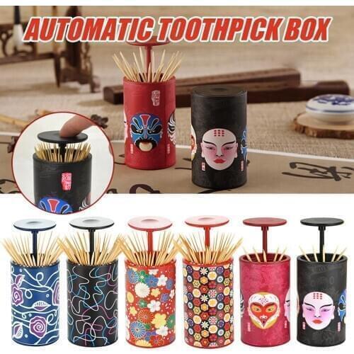 Creative Toothpick Box Chinese Personality Creative Automatic Pressing Plastic Toothpick Holders Toothpick Stand Toothpick Box