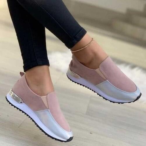 Vulcanize Shoes Sneakers Women Shoes Ladies Slip-On Knit Solid Color Sneakers for Female Sport Mesh Casual Shoes for Women 2021