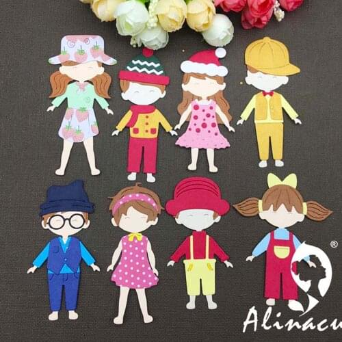 METAL CUTTING DIES cut die alinacraft doll boy girl clothes body Scrapbook paper craft album card punch art knife art cutter