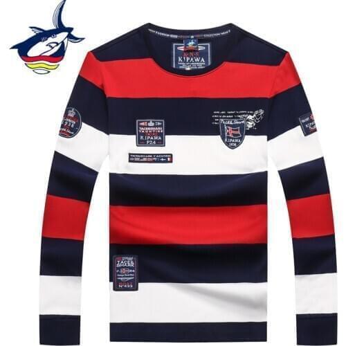 Tace & Shark Brand Men Sweater Red Grey High Quality Embroidery Knitted O-Neck Pullovers Men Casual Sweaters for Husband/Father