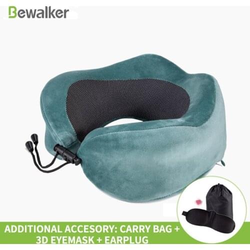 New Magnetic Cloth U-Shaped Pillow Car Travel Pillow Neck Pillow Slow Rebound Memory Foam Pillow Custom Logo Orthopedic Pillows