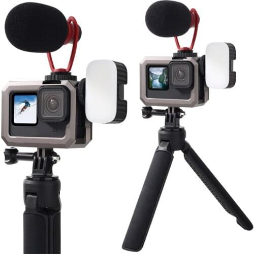 Anti-vibration Compatible with Gopro9 Action Camera Housing Case Frame Protective Cover Shell Mufti-functional