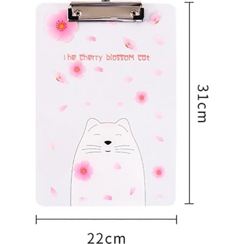 Transparent Clipboard Students Stationery A4 File Folder Cute Cartoon Writing Board Acrylic Splint Office School Supplies