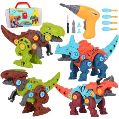 DIY Disassembly Assembly Dinosaur Toy Set Screw Nut Combination Assembling Dinosaur Model Educational Toy For Children Kids Gift