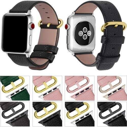 Genuine Leather Band For Apple Watch Band 44mm 40mm 42mm 38mm iWatch Watch For Apple Watch Bands Strap Watchband Series5/4/3/2/1