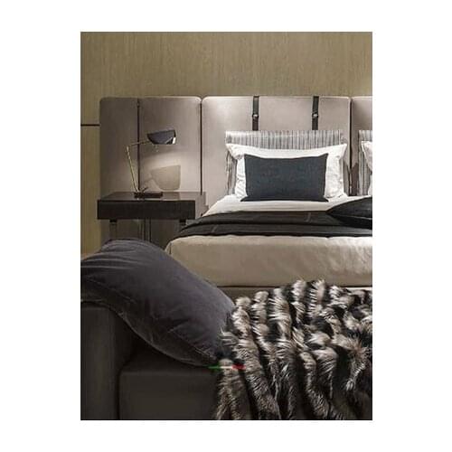 Custom made furniture big bed Italian post modern double bed extremely simple bed main bedroom atmosphere