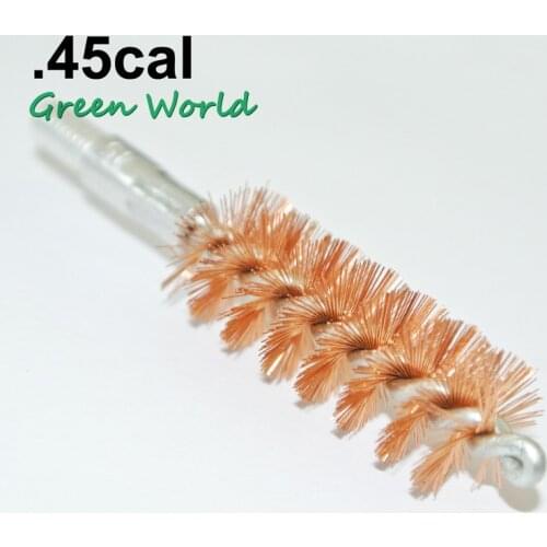Green World 5pcs/lot .22cal-.45cal Phosphor Bronze Bore Brush,gun Clean Brush ,Thread 8-32