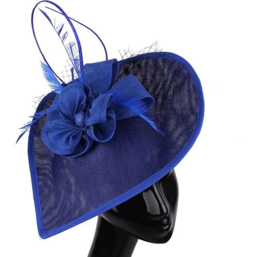 Derby Wide Brim Millinery Cap Floral With Veils Fashion Fascinator Hat Ladies Imitation Sinamay Women Party Hair Accessories