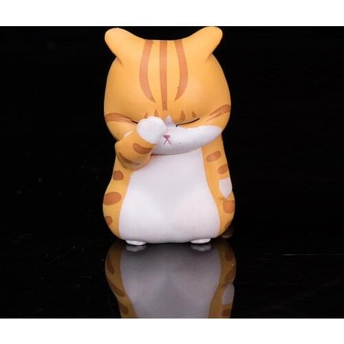 Randomly Distressed cat 9 Kinds Cute Funny Depressed Cats Toys Anime Action Toy Figures Model Gift for Girl Friend Children