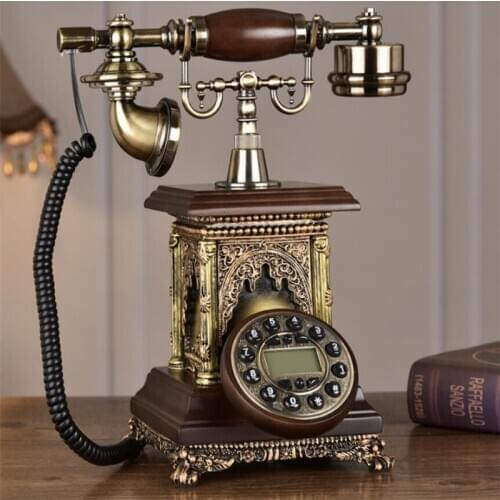 Antique European style retro fixed telephone Fashion Creative Telephone Home And Hotel Wired Office Landline Telephone
