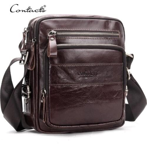 New Genuine Leather Men Shoulder Bags Small Travel Crossbody Bag Mens Casual Messenger Bags Brand luxury designer Mens Handbag