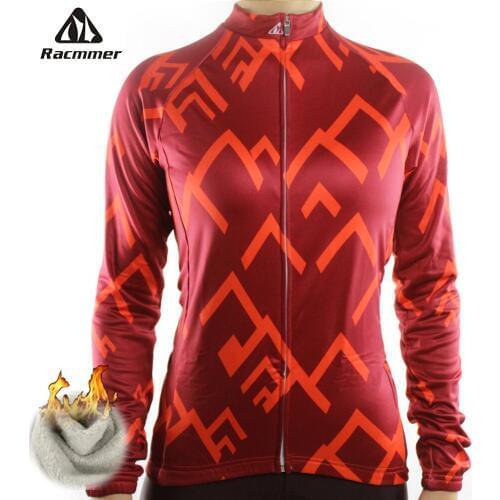 Racmmer Warm 2020 Pro Winter Thermal Fleece Cycling Jersey Ropa Ciclismo Mtb Long Sleeve Women Bike Wear Clothing Maillot #NZ-01