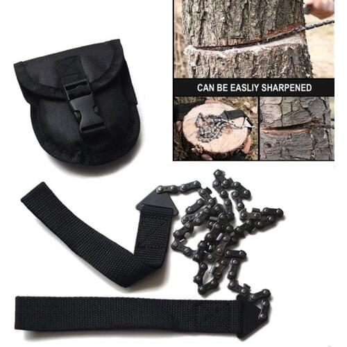 Outdoor Pocket Chainsaw 36 Inch, Chain Best Compact Folding Hand Saw Tool Tree Cutting tool for Survival Gear, Camping, Hunting