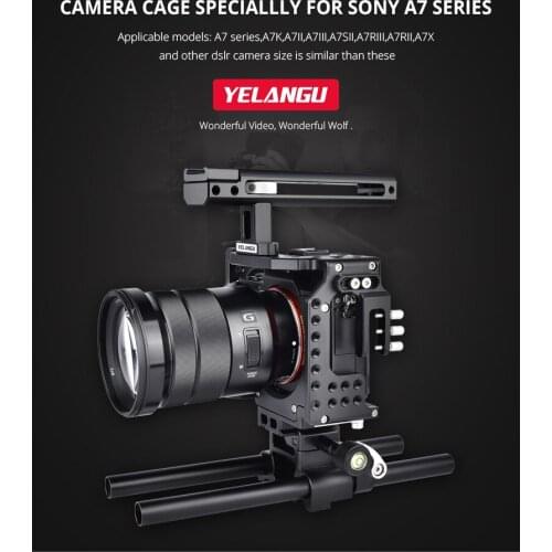 YELANGU Ca7 Aluminum Professional Camera DSLR Cage Kit For Sony A7 Series A7s A7r3 a7iii a7m3