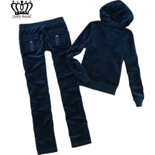 For women brand velvet Fabric velor tracksuit suit For women tracksuit Sweatshirts and trousers for girls