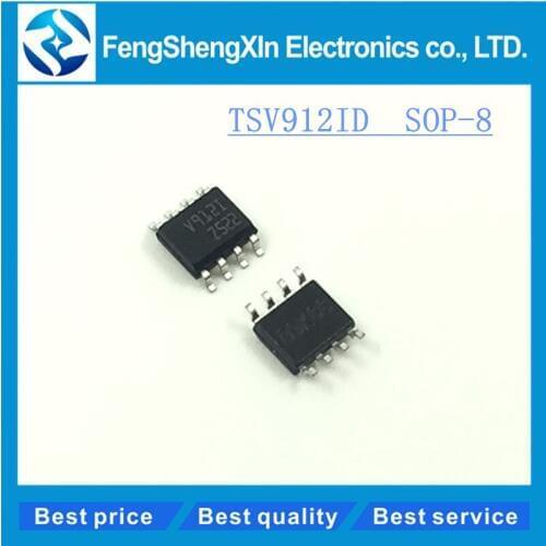 10pcs/lot New TSV912 TSV912ID V912I SOP-8 IC OPAMP GP 8MHZ RRO