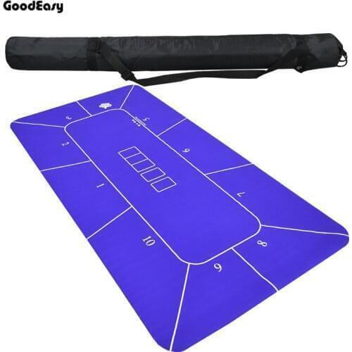 180*90cm High Quality Casino Texas Hold'em Purple Poker Table Cloth Rubber Square Table Mat Board Game Cloth With 10 players