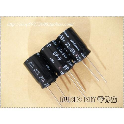 2020 hot sale 10pcs/30pcs Nichicon BP-P (DB) series of 22uF/50V audio with a non-polar electrolytic capacitor free shipping
