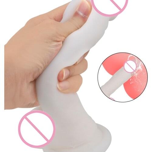 21cm Realistic Penis Silicone Soft Dildos Female Masturbation Sex Toys for Women Anal Plug Vaginal Massager Erotic Adult Product