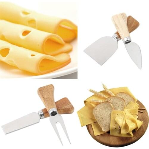 4PCs/ Set Knives Cheese Grater Board Tools Bamboo Wood Handle Cheese Knife Slicer Kit Kitchen Cooking Tool Cheese Cutter Slicer
