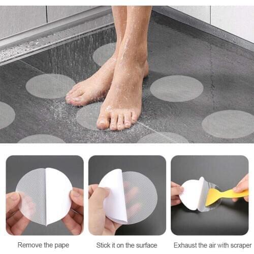 40pcs Bathroom Shower Anti-Slip Stickers for Bath Bathroom Flooring Waterproof Round Non-Slip Stickers