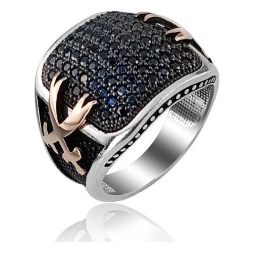 925 Silver Islamic Style Covered Ring for Men