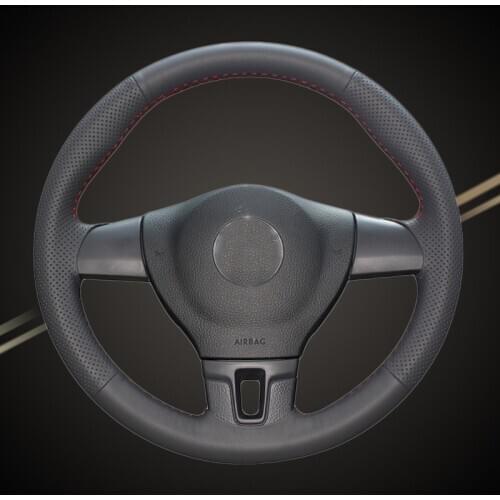 Car Braid On The Steering Wheel Cover for Volkswagen VW Tiguan Lavida Passat B7 Jetta Mk6 Auto Braiding Wheel Covers Car-styling