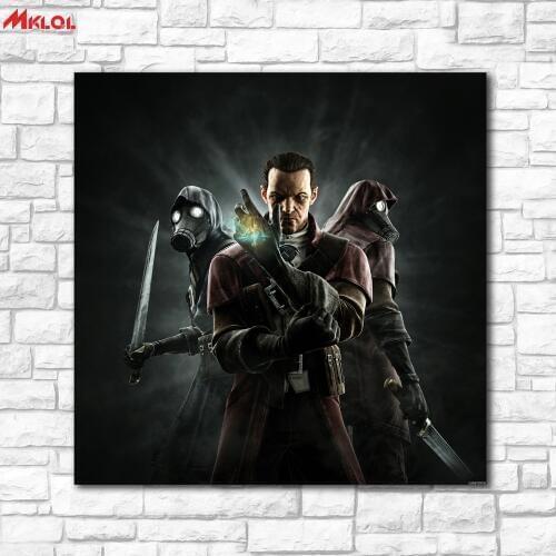 Large wall art Dishonored Warriors very cool Painting Living Room Home Decoration Oil Painting on Canvas Wall Painting no frames